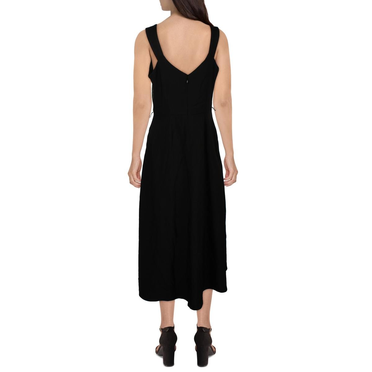 Anne Klein Womens Floral Embroidered Midi Dress